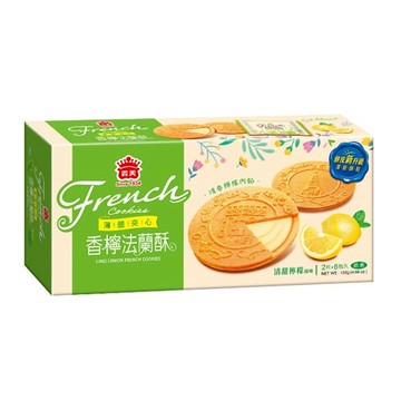 義美法蘭酥132g-清甜檸檬