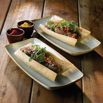 英國Churchill STONECAST點藏系列蛋青色35×18.5cm長盤(大)