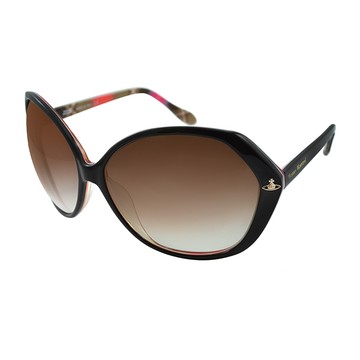【Vivienne Westwood】 英國薇薇安魏斯伍德 復古不規則星球太陽眼鏡(黑/格紋) VW73102
