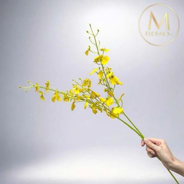 【Floral M】跳舞精靈文心蘭仿真花花材1入組(人造花/仿真花/假花/花藝DIY/裝飾花材)