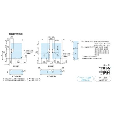 日東工業 ORZB20-75-1C ORZ形屋外用キャビネット（水切構造、防塵・防水パッキン付）木製基板付 | LINEブランドカタログ