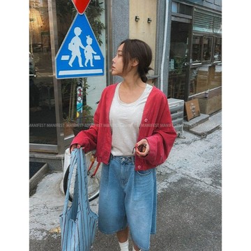 MANIFEST 正韓薄水洗棉質外套  春夏新款 多巴胺配色  外套 百搭 韓國女裝 小編推薦 新品