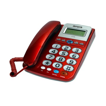 AIWA 有線電話機 ALT-895 (紅色)
