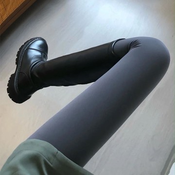 免運🔥加絨鯊魚皮打底褲女外穿冬季加厚羊羔絨鯊魚褲提臀收腹瑜伽芭比褲秋冬保暖褲透膚褲襪 加厚保暖裸感打底褲 内搭褲 絲襪