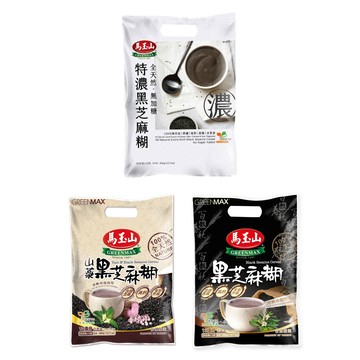 【蝦皮直營】馬玉山 黑芝麻糊/山藥黑芝麻糊/全天然無加糖特濃黑芝麻糊(30gx12入) 100%全天然 高纖高鈣 沖泡