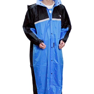 天龍牌 競速型尼龍雨衣  黑色 + 藍色  XXXL