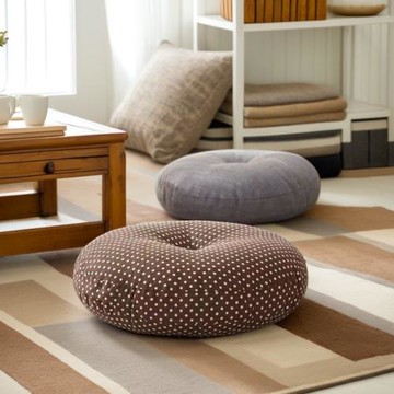 布藝棉麻蒲團大圓墊子飄窗可拆洗榻榻米地板打坐圓飄窗專用