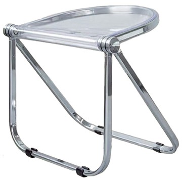 KUIBAO 快豹生活 中古mcm透明折疊凳  透明色  1件