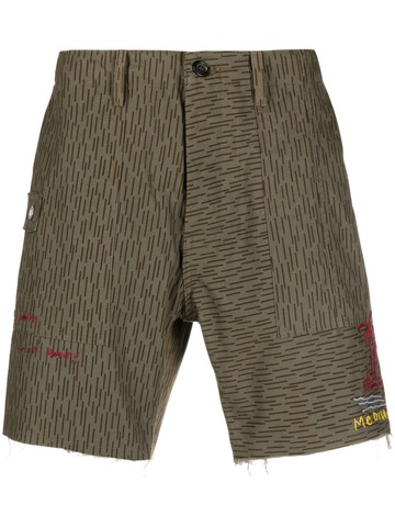 President’S - stripe-pattern cotton shorts - men - Cotton - 29 - Green