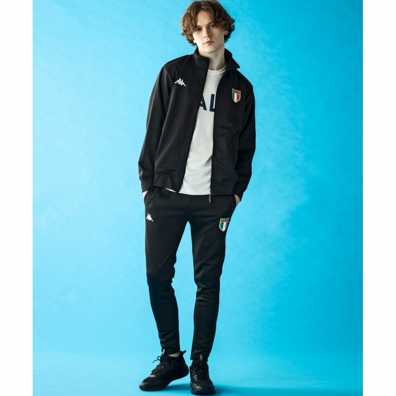 カッパ Kappa Italiaジャージセットアップ メンズ ブラック 通販 Lineポイント最大get Lineショッピング