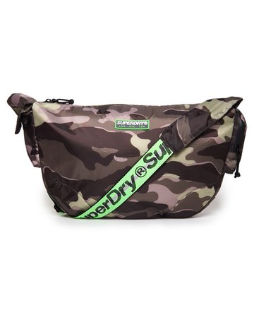 Superdry Men's Men's Damon Side Messenger Bag Green / Army Green Camo - Size: 1SIZE