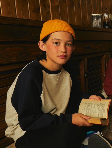 插肩袖運動衫_海軍藍