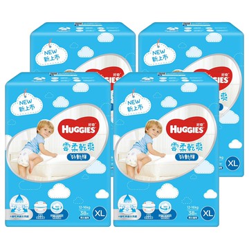 HUGGIES 好奇 雲柔乾爽好動褲/褲型尿布/紙尿褲 12~16kg  XL  152片