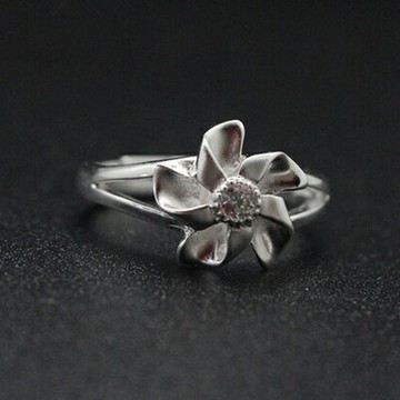 現貨+預購 925純銀戒指銀飾-梔子花造型獨特迷人百搭七夕情人節生日禮物女配件73ae169【獨家進口】【米蘭精品】