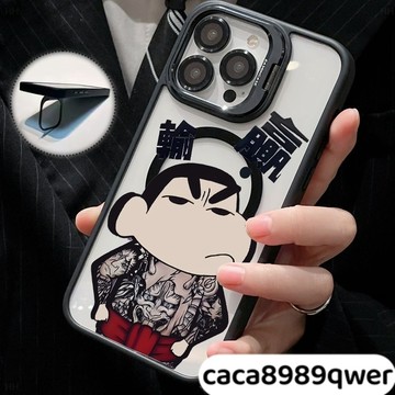 小新紋身無綫充電殼 金屬鏡頭支架 磁吸手機殼 iPhone 16 15 14 13 12 11 Pro Max防摔殼