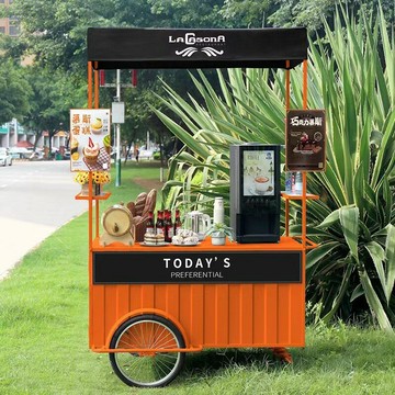 【免運/可開票】擺攤推車 戶外小吃擺攤位車展示架移動地攤小推車集市攤位售貨車鐵藝花車