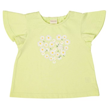 akachan honpo - T恤-袖子荷葉邊-淺綠色