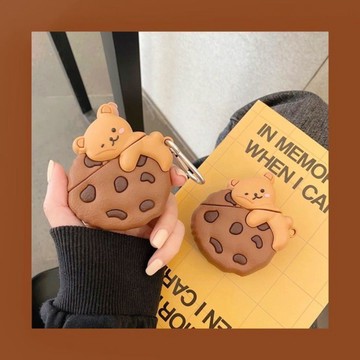 台灣-出貨🔥 ins餅乾熊airpodspro保護殼 蘋果AirPods1/2/3代藍牙耳機殼軟