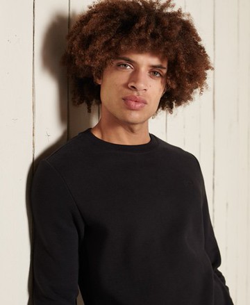 Superdry Men's Men's Vintage Logo Embroidered Crew Sweatshirt Black - Size: M