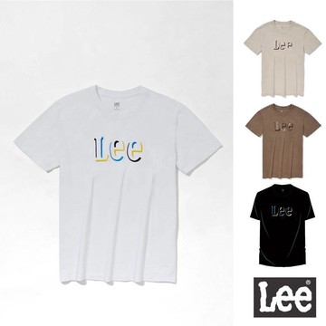 Lee 立體大LOGO短T 男 Modern LL220343 黑K11 白K14 深棕429 淺棕97W