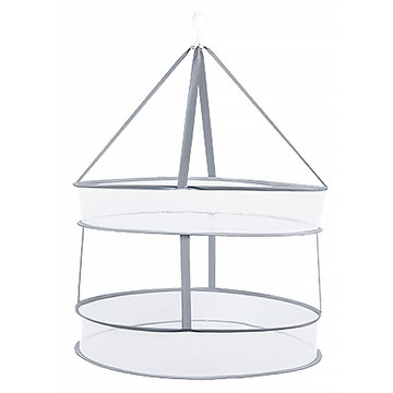 E.City 可折疊透氣防變形加厚雙層防落曬衣網  1個  白色