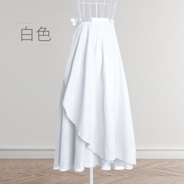 大擺裙顯瘦長裙a型中長款純色a字裙半身舞蹈裙體操練功服絕美裙子