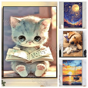 💛盒裝💛台中寄出💛 DIY鑽石貼畫 5D鑽石畫 點鑽畫 DIY立體鑽貼畫 鑽石貼 貼鑽畫鑽畫手工藝手作圓形鑽