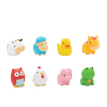 munchkin -動物農場噴水洗澡玩具8入