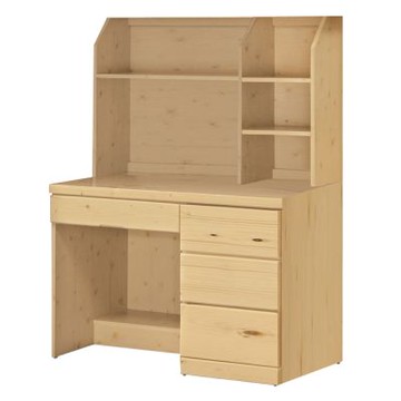 文創集 康順心3.3尺實木四抽高書桌組合-98x58x150-cm免組