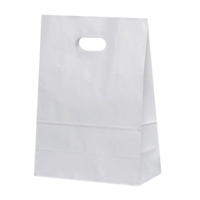 （代引不可）パックタケヤマ 紙袋 イーグリップ L 白無地 50枚×10包 XZT52013