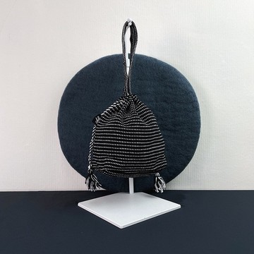 【黑白系列】束口袋    手提包 飲料提袋 手工編織 束口設計 簡約