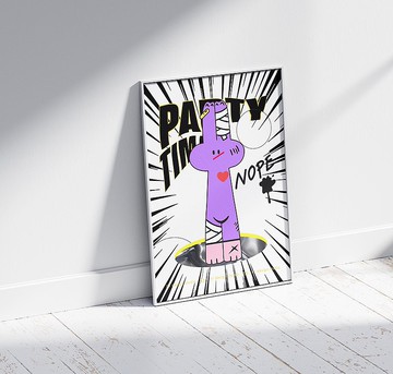 TOU酷酷兔子 涂鴉版畫