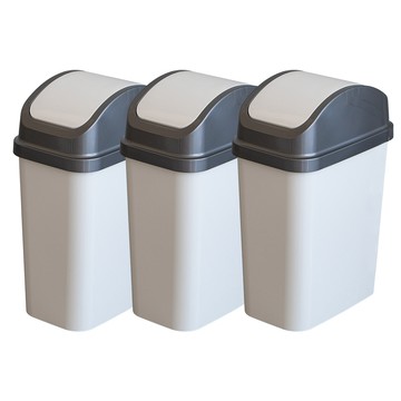 KEYWAY 搖蓋垃圾桶25L(3入)附蓋垃圾桶C325