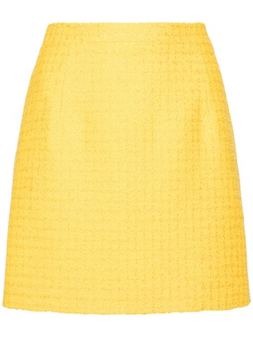 Alessandra Rich - checked tweed miniskirt - women - Polyamide/Cotton/Viscose - 44 - Yellow