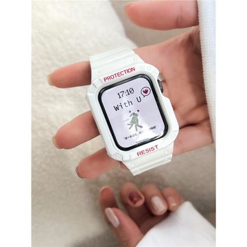 春夏新款一體式蘋果表帶男女同款休閑運動風適用于iwatch7654321