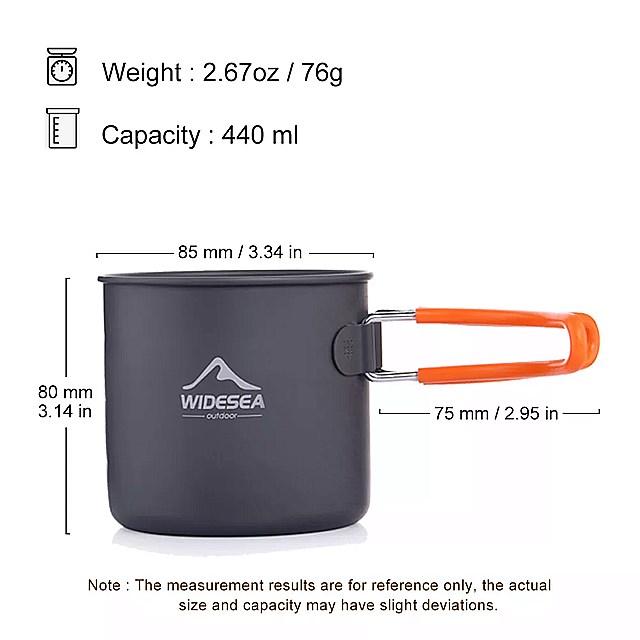 Widesea キャンプ アルミマグ 屋外 コーヒーカップ 観光 食器 ピクニック 調理器具 用 品 観光 トレッキング ハイキング