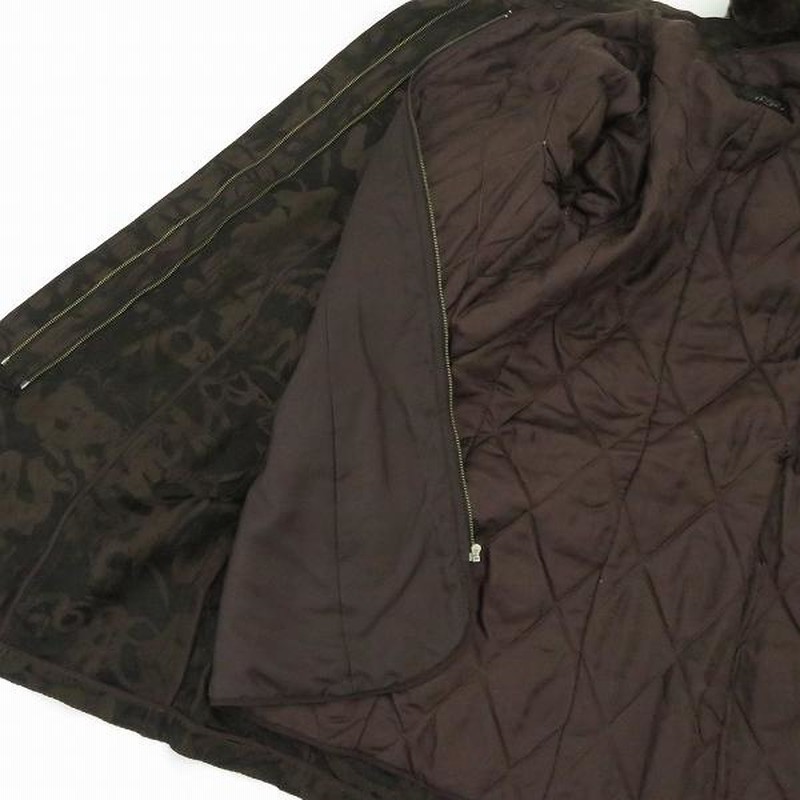 wnc GKITALIYA 伊太利屋 コート 9 こげ茶 ファー インナー付