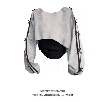 大碼胖MM2025秋季時尚百搭背心+休閑韓版修身設計感顯瘦衛衣套裝