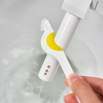 桃園出貨✨日本智能馬桶刷小洞刷噴水馬桶刷小頭無死角軟毛電動馬桶噴頭刷
