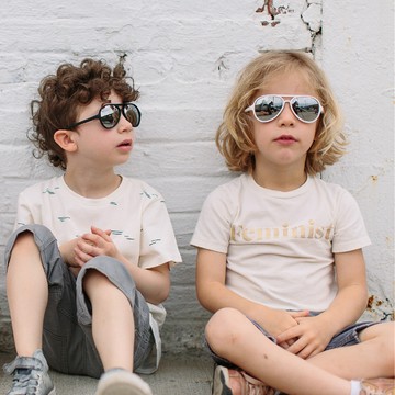 Hipsterkid 抗UV偏光嬰幼兒童飛行員太陽眼鏡(附固定繩) 黑 - 3~6歲