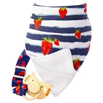 BIBADO 口水圍兜  草莓  1入  1件