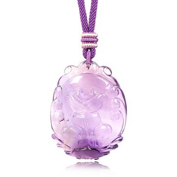 【正佳珠寶】紫水晶 極淨愛情九尾狐狸 33g 紫水晶吊墜