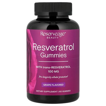 Reserveage Beauty, 白藜蘆醇軟糖，葡萄味，60 粒軟糖