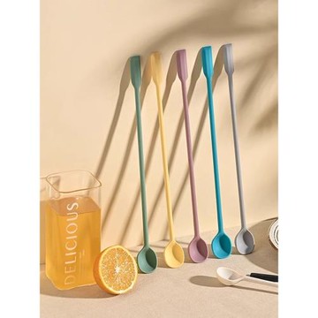 SUNKNIGHT歐盟品牌詠嘆食品級硅膠長柄攪拌勺奶粉咖啡攪拌棒雙頭