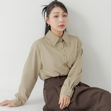 MISS.早秋經典多色OVER SIZE男友長袖襯衫 中大尺碼上衣