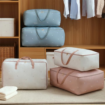 E.City_大容量質感緞面衣被搬家打包收納袋5入