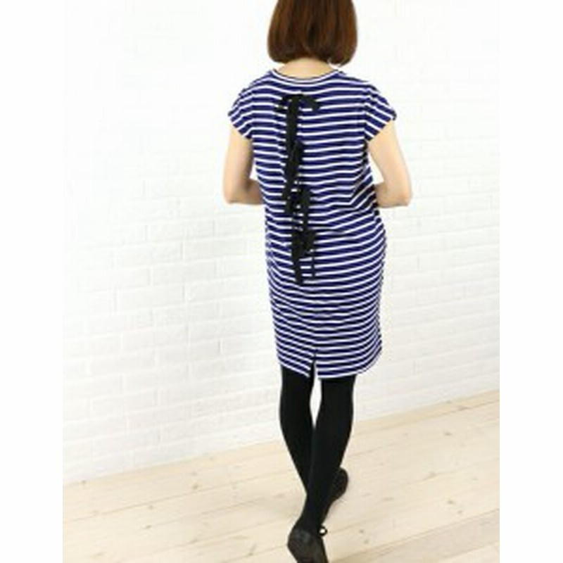 Sacra サクラ コットンフレンチスリーブ バックリボン ボーダーワンピース Sf レディース 女性 誕生日プレゼント ギ 通販 Lineポイント最大1 0 Get Lineショッピング