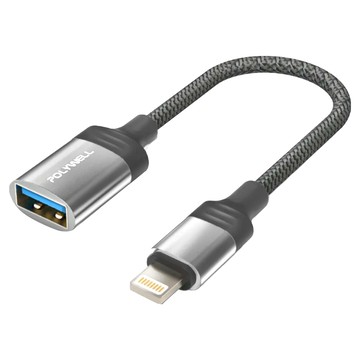 POLYWELL 寶利威爾 蘋果OTG轉接線 Lightning-USB 3.0-A  PW15-W45-A358  1條
