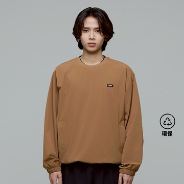 男女同款 ARCHELON 平織長袖衛衣 - 土橘色