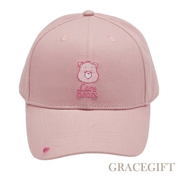 【Grace Gift】Care Bears - 樂觀小熊電繡棒球帽 粉紅